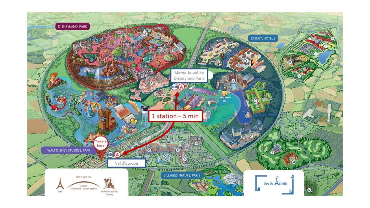 Studio Zen - Shopping Center And Train Station 500M - Disneyland Paris 5Min Montevrain Bagian luar foto